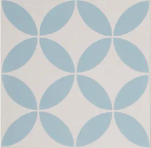 Petal Blue on White Encaustic Cement tile by Tile Republic, a Encaustic Tiles for sale on Style Sourcebook