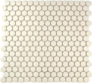 Camden Penny Round Off White Unglazed Mosaic tile by Tile Republic, a Mosaic Tiles for sale on Style Sourcebook