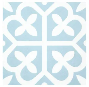 Barcelona Bloom Baby Blue Matt Tile by Tile Republic, a Patterned Tiles for sale on Style Sourcebook