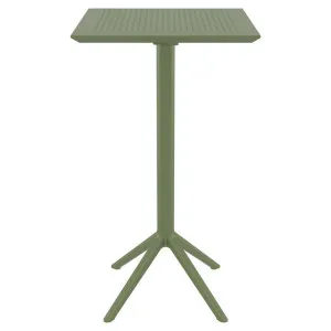Siesta Sky Commercial Grade Indoor / Outdoor Square Folding Bar Table, 60cm, Olive Green by Siesta, a Tables for sale on Style Sourcebook