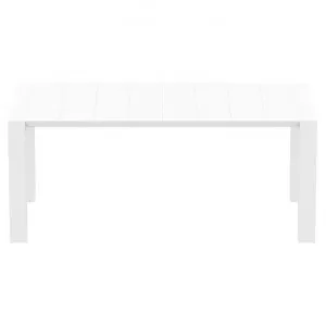 Siesta Vegas Commercial Grade Outdoor Extendible Dining Table, 180-220cm, White by Siesta, a Tables for sale on Style Sourcebook