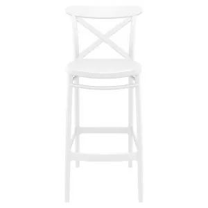 Siesta Cross Indoor / Outdoor Bar Stool, White by Siesta, a Bar Stools for sale on Style Sourcebook