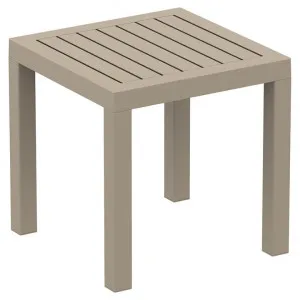 Siesta Ocean Commercial Grade Outdoor Side Table, Taupe by Siesta, a Tables for sale on Style Sourcebook