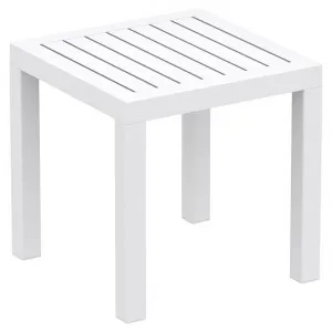 Siesta Ocean Commercial Grade Outdoor Side Table, White by Siesta, a Tables for sale on Style Sourcebook