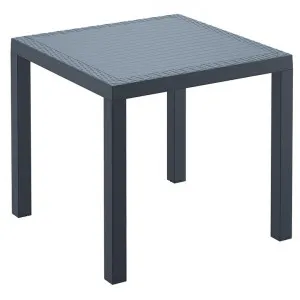 Siesta Orlando Resin Wicker Square Outdoor Dining Table, 80cm, Anthracite by Siesta, a Tables for sale on Style Sourcebook