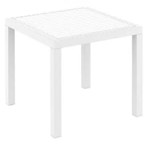 Siesta Orlando Resin Wicker Square Outdoor Dining Table, 80cm, White by Siesta, a Tables for sale on Style Sourcebook