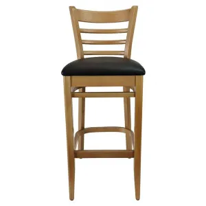 Durafurn Florence Commercial Grade European Beech Bar Stool, European Made, Vinyl Seat, Natural / Black by Durafurn, a Bar Stools for sale on Style Sourcebook