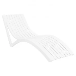 Siesta Slim Commercial Grade Sun Lounger, White by Siesta, a Outdoor Sunbeds & Daybeds for sale on Style Sourcebook
