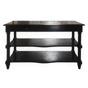 Bellina Oak Timber Console Table, 120cm, Black Oak by Manoir Chene, a Console Table for sale on Style Sourcebook