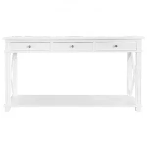Phyllis Birch Timber 3 Drawer Console Table, 150cm, White by Manoir Chene, a Console Table for sale on Style Sourcebook