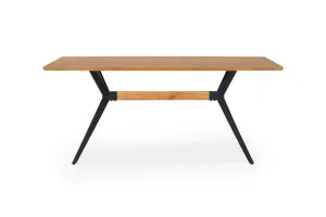 Kingston Modern Dining Table, Black Antique Lacquer Oak, by Lounge Lovers by Lounge Lovers, a Dining Tables for sale on Style Sourcebook