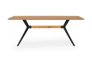Kingston Modern Dining Table, Black Antique Lacquer Oak, by Lounge Lovers by Lounge Lovers, a Dining Tables for sale on Style Sourcebook