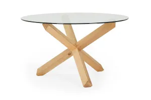 Silas Round Modern Dining Table, Solid Oak, by Lounge Lovers by Lounge Lovers, a Dining Tables for sale on Style Sourcebook
