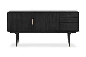 Manhattan Mid Century Sideboard, Black American Wood, by Lounge Lovers by Lounge Lovers, a Sideboards, Buffets & Trolleys for sale on Style Sourcebook