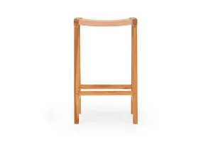 Cuba Backless 66cm Coastal Bar Stool in Pink, Teak Wood, by Lounge Lovers by Lounge Lovers, a Bar Stools for sale on Style Sourcebook
