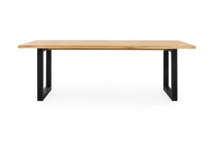 Bronte Natural 220cm Coastal Dining Table Solid American Timber Oak, by Lounge Lovers by Lounge Lovers, a Dining Tables for sale on Style Sourcebook