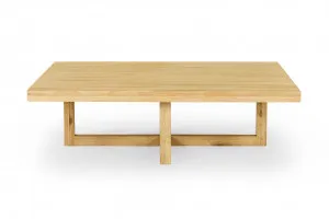 Bronte Square Brushed Coastal Coffee Table, Solid Oak, by Lounge Lovers by Lounge Lovers, a Coffee Table for sale on Style Sourcebook