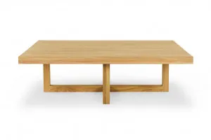 Bronte Square Natural Coastal Coffee Table, Solid Oak, by Lounge Lovers by Lounge Lovers, a Coffee Table for sale on Style Sourcebook