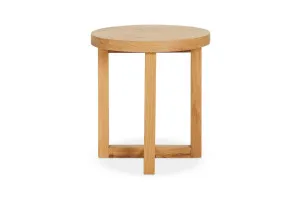 Bronte Natural Coastal Side Table, Solid Oak, by Lounge Lovers by Lounge Lovers, a Side Table for sale on Style Sourcebook
