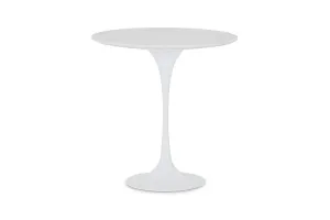 Clover Mid Century Side Table, White Italian Carrera Marble, by Lounge Lovers by Lounge Lovers, a Side Table for sale on Style Sourcebook