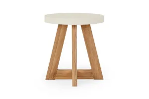 Marina Coastal Side Table, White Solid Oak, by Lounge Lovers by Lounge Lovers, a Side Table for sale on Style Sourcebook
