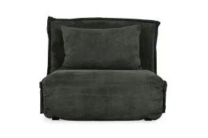 Happy Modern Armchair Sofa Bed, Green Fabric, by Lounge Lovers by Lounge Lovers, a Sofa Beds for sale on Style Sourcebook