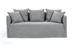 Bronte Coastal 2 Seat Sofa, Light Grey Fabric, by Lounge Lovers by Lounge Lovers, a Sofas for sale on Style Sourcebook