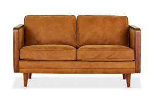 Nadia Classic 2 Seat Sofa, Brown Leather, by Lounge Lovers by Lounge Lovers, a Sofas for sale on Style Sourcebook
