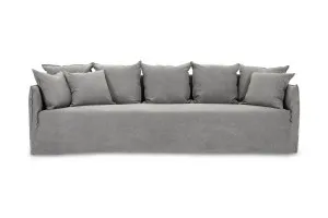 Bronte Coastal 4 Seat Sofa, Light Grey Fabric, by Lounge Lovers by Lounge Lovers, a Sofas for sale on Style Sourcebook