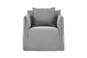 Bronte Coastal Armchair, Light Grey Fabric, by Lounge Lovers by Lounge Lovers, a Chairs for sale on Style Sourcebook