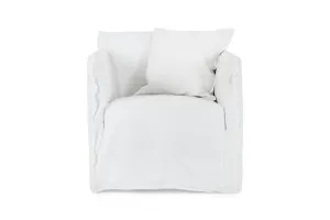Bronte Coastal Armchair, White Fabric, by Lounge Lovers by Lounge Lovers, a Chairs for sale on Style Sourcebook