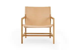 Cuba Nude Coastal Armchair, Pink Leather, by Lounge Lovers by Lounge Lovers, a Chairs for sale on Style Sourcebook