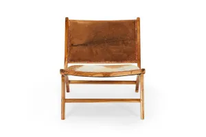 Tobago Mid Century Armchair, Brown Leather, by Lounge Lovers by Lounge Lovers, a Chairs for sale on Style Sourcebook