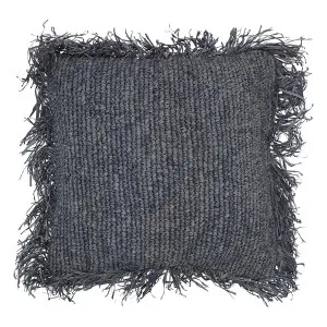 Raffia Cushion Cover 60x60cm in Grey by OzDesignFurniture, a Cushions, Decorative Pillows for sale on Style Sourcebook