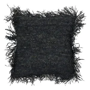 Raffia Cushion Cover 60x60cm in Blackwash by OzDesignFurniture, a Cushions, Decorative Pillows for sale on Style Sourcebook
