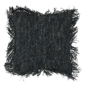 Raffia Cushion Cover 50x50cm in Blackwash by OzDesignFurniture, a Cushions, Decorative Pillows for sale on Style Sourcebook