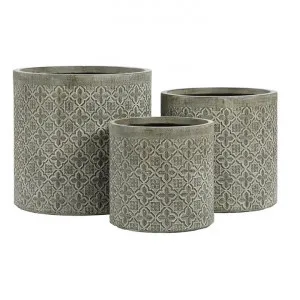 Carlton 3 Piece Magnesia Planter Pot Set by Florabelle, a Plant Holders for sale on Style Sourcebook