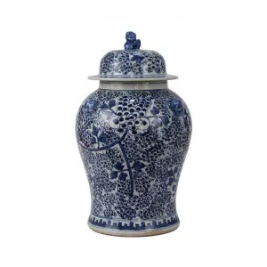Yuan Porcelain Ginger Jar, Large by Florabelle, a Vases & Jars for sale on Style Sourcebook