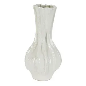 Finn Ceramic Narrow Neck Vase, White by Florabelle, a Vases & Jars for sale on Style Sourcebook