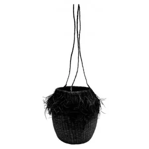 Barbados Seagrass Hanging Planter, Large, Black by Florabelle, a Plant Holders for sale on Style Sourcebook
