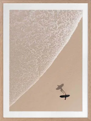 Solitary Surfer Framed Art Print by Urban Road, a Prints for sale on Style Sourcebook