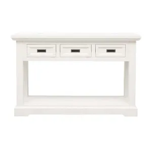 Hamptons Console Table 175cm Drawer in Acacia White by OzDesignFurniture, a Console Table for sale on Style Sourcebook