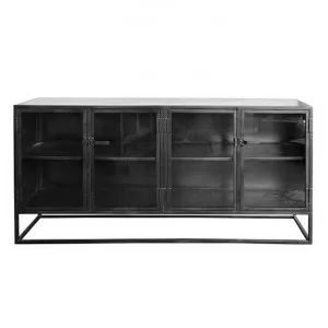 Coron Iron Industrial 4 Door Sideboard, 163cm by Provencal Treasures, a Sideboards, Buffets & Trolleys for sale on Style Sourcebook