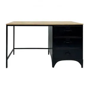 Easton Mango Wood Topped Iron Desk, 125cm by French Country Collection, a Desks for sale on Style Sourcebook