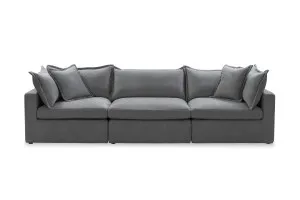 Haven Coastal 4 Seat Sofa, Dark Grey Fabric, by Lounge Lovers by Lounge Lovers, a Sofas for sale on Style Sourcebook