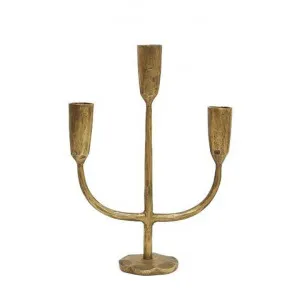 Dax Iron Candelabra, Small, Gold by French Country Collection, a Candle Holders for sale on Style Sourcebook