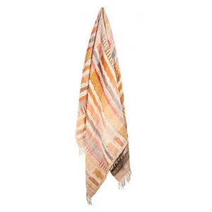 Marrakesh Wool & Silk Throw, 130x170cm, Sunset Beach by French Country Collection, a Throws for sale on Style Sourcebook