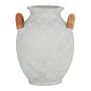 Aion Vessel 27x35cm in Grey Wash/Natural by OzDesignFurniture, a Vases & Jars for sale on Style Sourcebook
