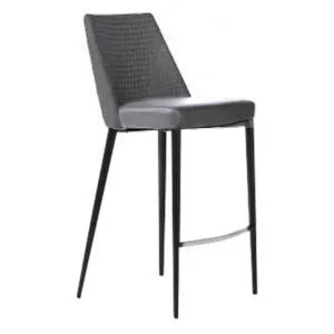 Kayla Faux Leather Counter Stool, Grey by Ingram Designer, a Bar Stools for sale on Style Sourcebook