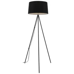Anna Metal Tripod Base Floor Lamp, Black / Black by Telbix, a Floor Lamps for sale on Style Sourcebook